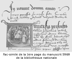 fac-simil&eacute; de la copie n&deg; 5969 du fonds latin